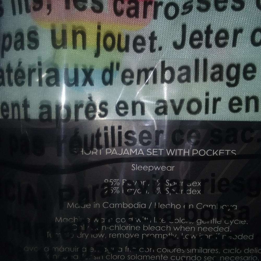 Disney pajama shorts set with pockets size large new - Picture 8 of 12